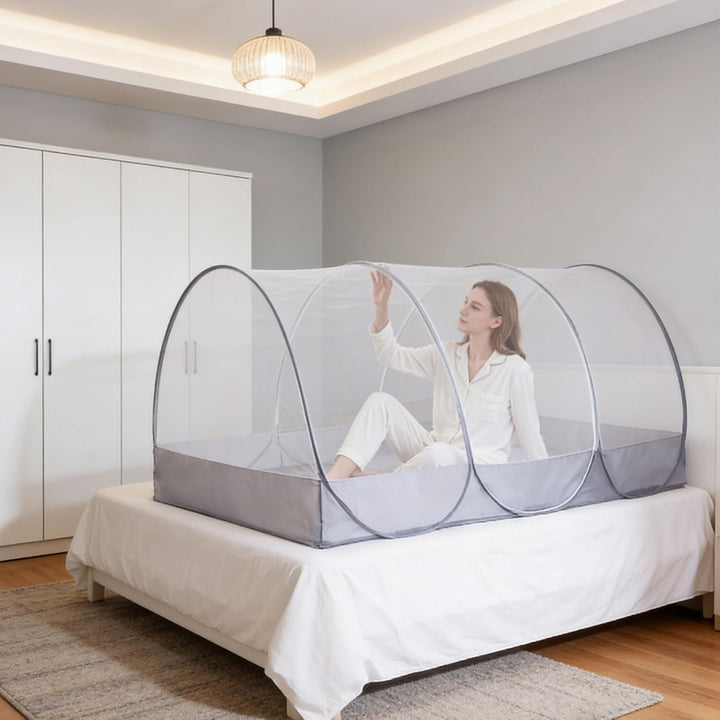 Moskitonetz Bett, Pop Up Moskitonetz Bettzelt Faltbares für Einzelbett, Kinder, Outdoor-Camping, Rei