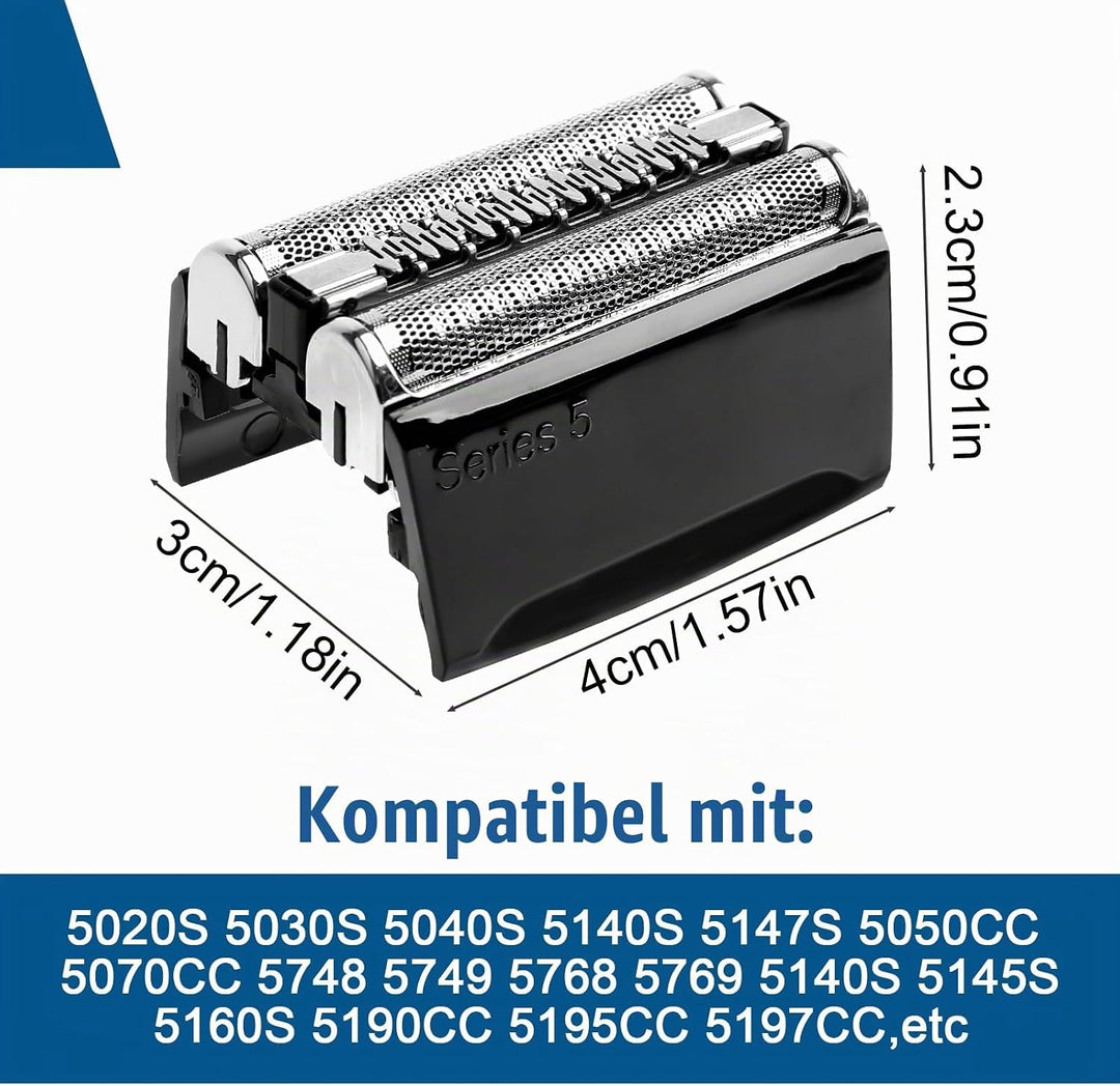 2 Stück Series 5 Scherkopf 52B Ersatzrasierkopf Kompatibel mit Series 5 Männer Rasierer Scherkopf Ra
