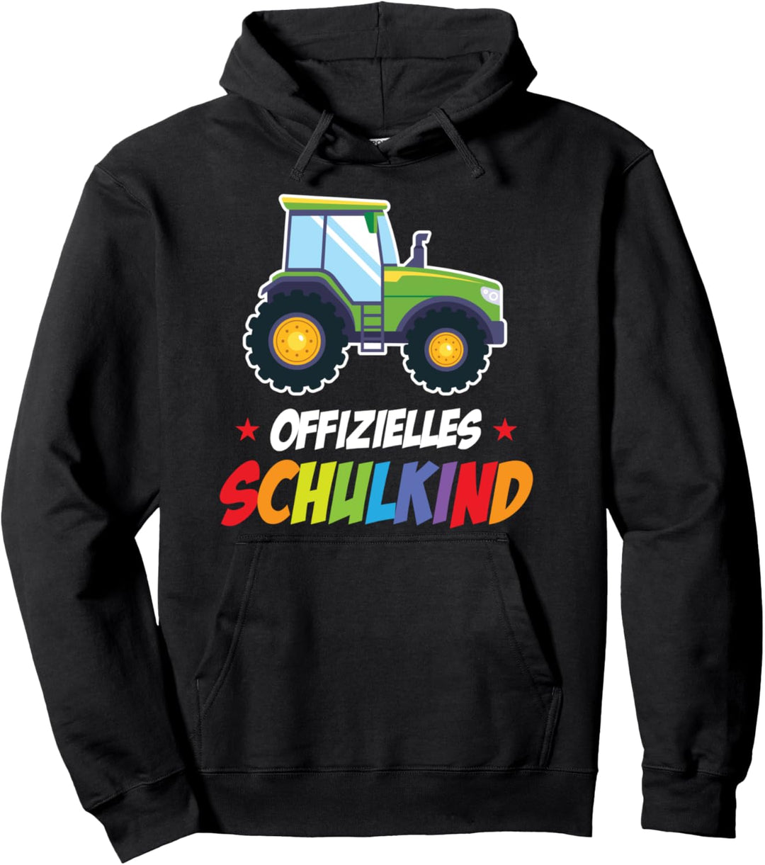 Offizielles Schulkind Schulanfang Traktor Pullover Hoodie