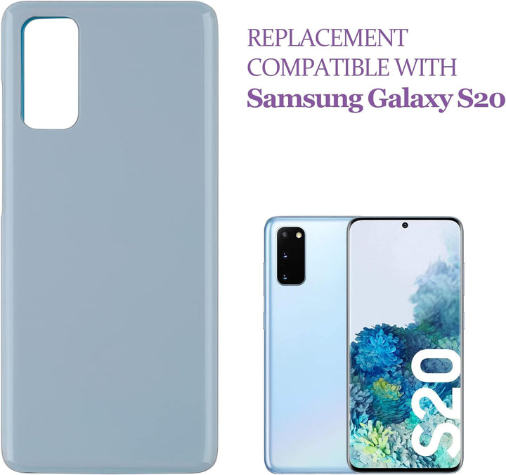 swark Akku Deckel Backcover Kompatibel mit Samsung Galaxy S20 (Cloud Blau) Akkudeckel