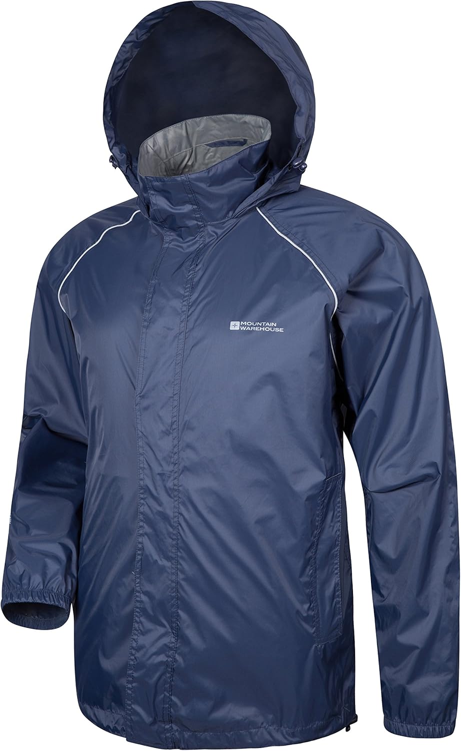 Mountain Warehouse Pakka Herren Wasserdicht Leichte verpackbare Regen Renn Sport Jacke XS Marineblau