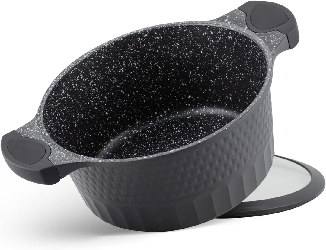 Edenberg 10 TLG Topfset Induktion, 5-teilig, Schwarz, Kochgeschirr-Set, Induktions-Töpfe, Kochtöpfe,