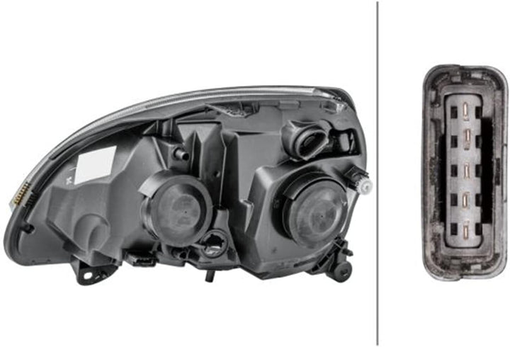 HELLA 1LB 008 461-761 Halogen-Hauptscheinwerfer - rechts - für u.a. Renault Clio II (Bb_, Cb_) Recht