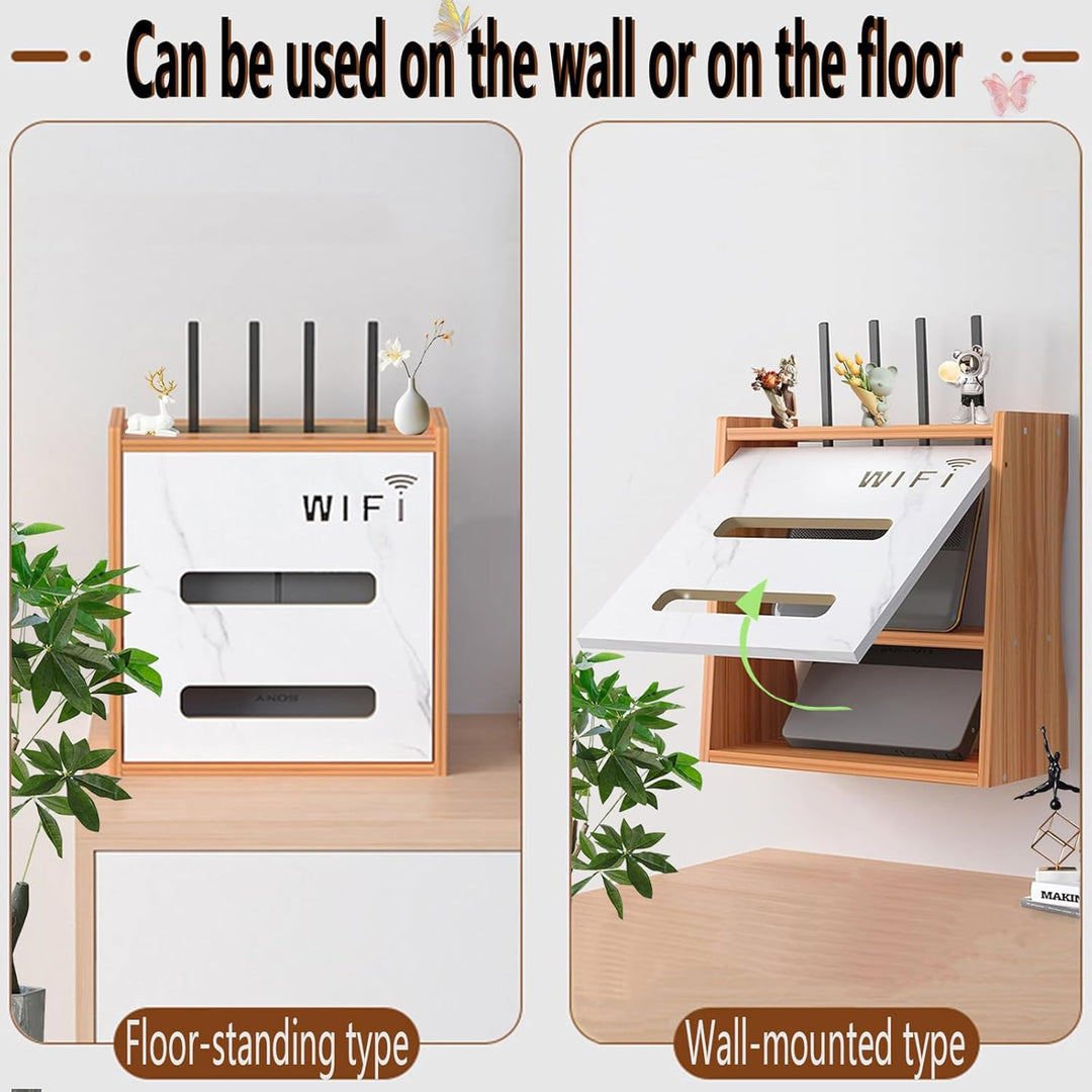 WiFi Router Aufbewahrungsbox, Schwebende Regale, Wand WLAN Router Regal, Wandbehänge TV Kabel Verste
