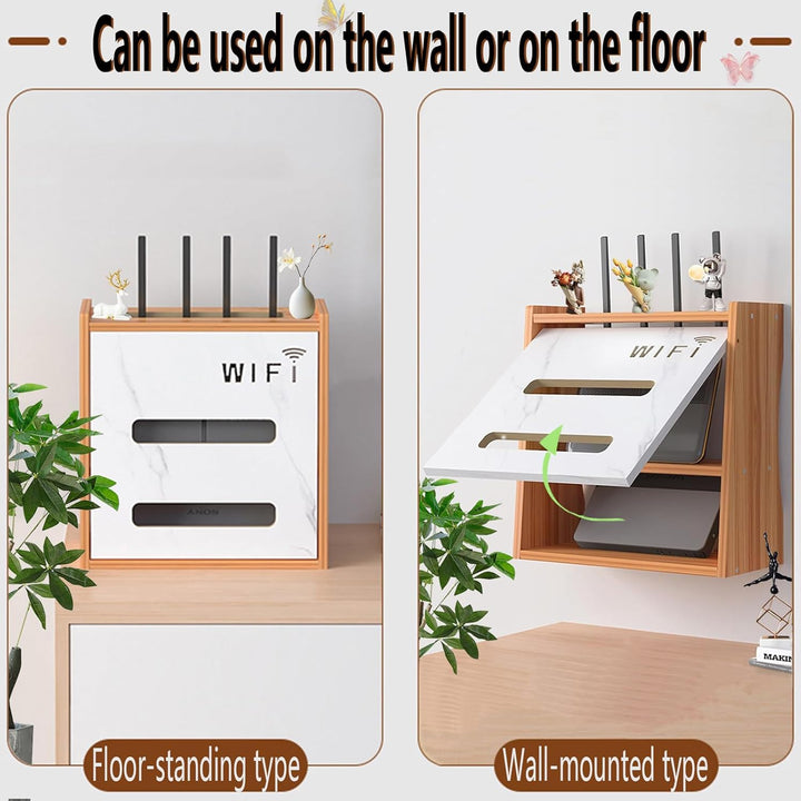WiFi Router Aufbewahrungsbox, Schwebende Regale, Wand WLAN Router Regal, Wandbehänge TV Kabel Verste
