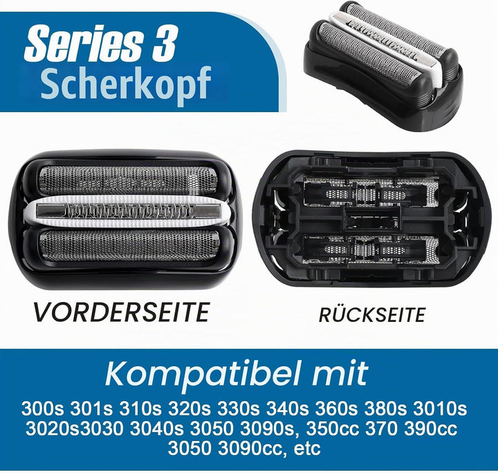 3 Stück 32B Scherkopf Kompatibel Mit Br*un Series 3, Elektrischer Rasierkopf S3, Ersatzscherteil Ras