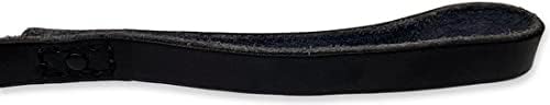 Leder Hundeleine - mit Naht - 140cm - Ganz schwarz Ganz Schwarz 140cm, Ganz Schwarz 140cm