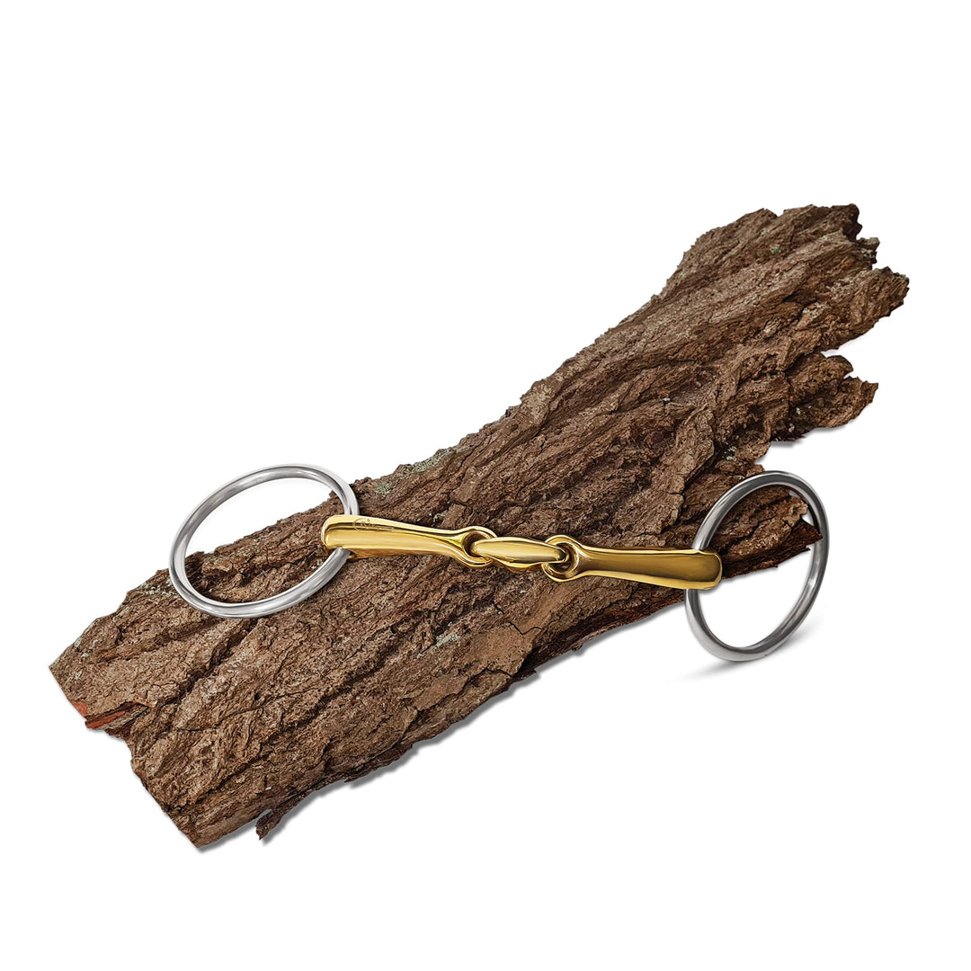Esposita Wassertrense doppelt gebroches Gebiss aus Messing Ringe aus Edelstahl rostfrei (8,0cm bis 1