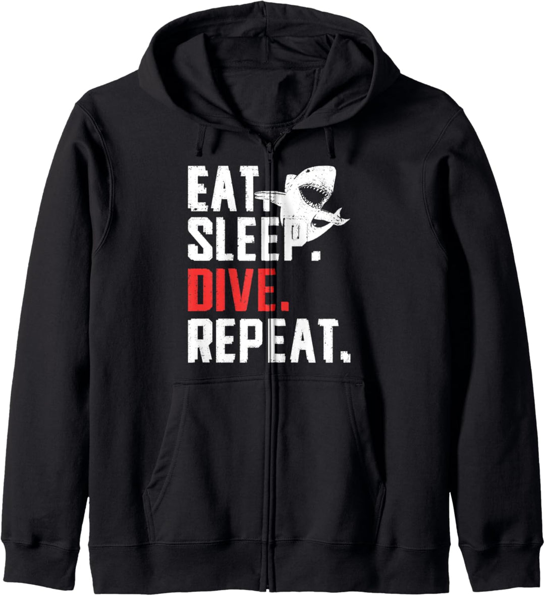 EAT SLEEP DIVE REPEAT Apnoe Ozean Tauchen Taucher Kapuzenjacke