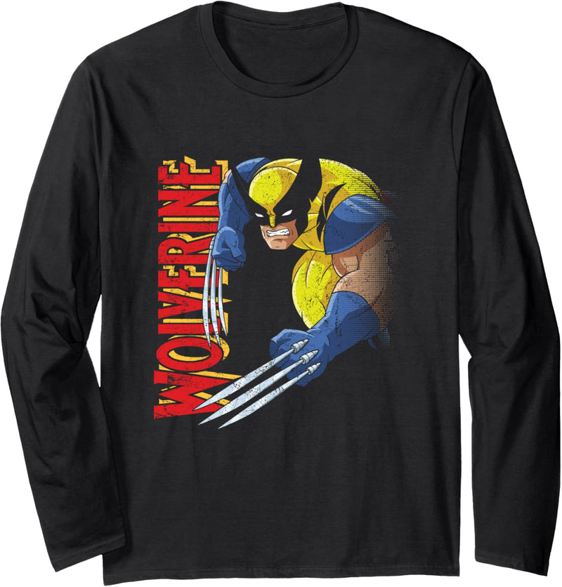 Marvel X-Men Wolverine 90s Animated Series Langarmshirt