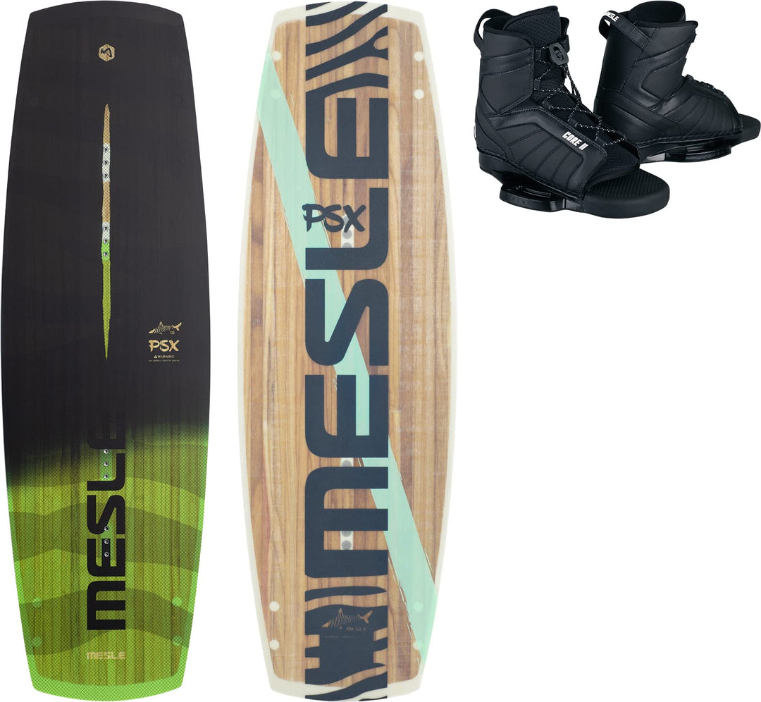 Mesle Wakeboard Paket II PSX mit Core Bindung, Seilbahn Pro Flex Board für Obstacle 135.0 Zentimeter