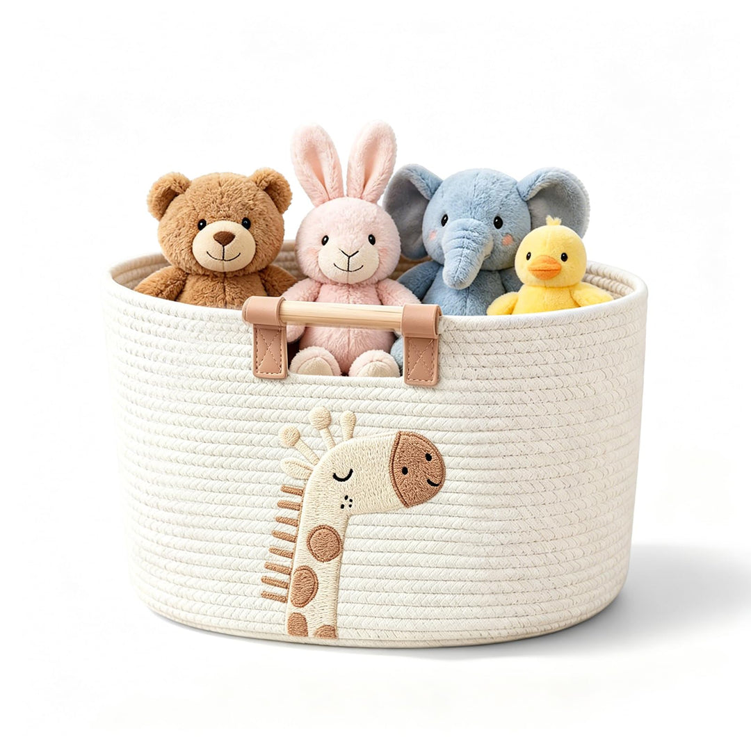 Aufbewahrungskorb aus Baumwollseil, Aufbewahrungskorb Kinderzimmer, Wäschekorb Geflochten Aufbewahru