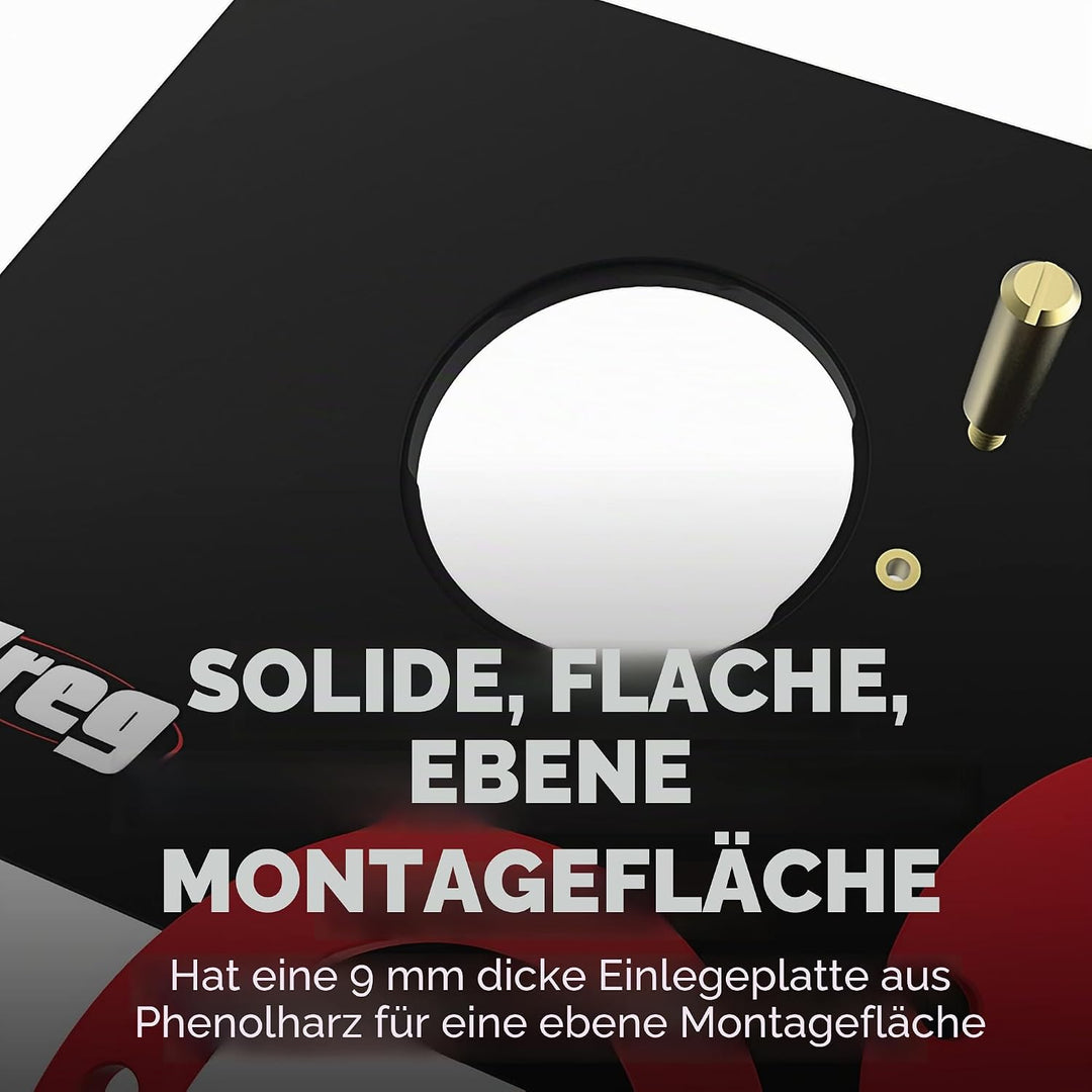 Kreg Tool PRS4034 Einsatzplatte mit Level-Loc-Ringen (vorgebohrtes Triton), Schwarz und Rot