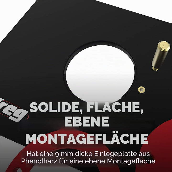 Kreg Tool PRS4034 Einsatzplatte mit Level-Loc-Ringen (vorgebohrtes Triton), Schwarz und Rot