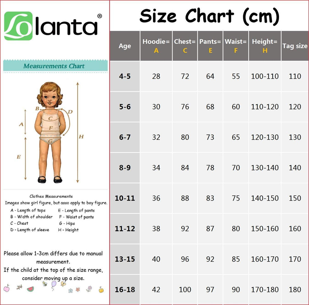 LOLANTA Mädchen Hip Hop Kleidung, Street Dance Outfit, Hoodie, Joggerhose Kinder Trainingsanzug Set,