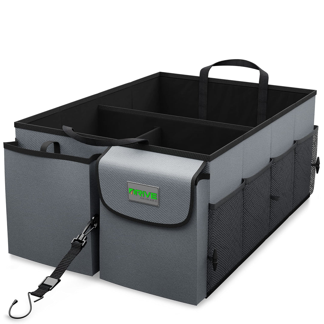Drive Auto Products Kofferraum Organizer - Praktische Kofferraumtasche mit Fächern - Einkaufskorb, A
