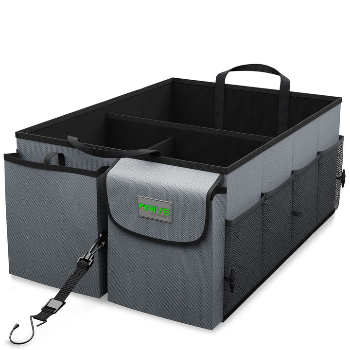 Drive Auto Products Kofferraum Organizer - Praktische Kofferraumtasche mit Fächern - Einkaufskorb, A