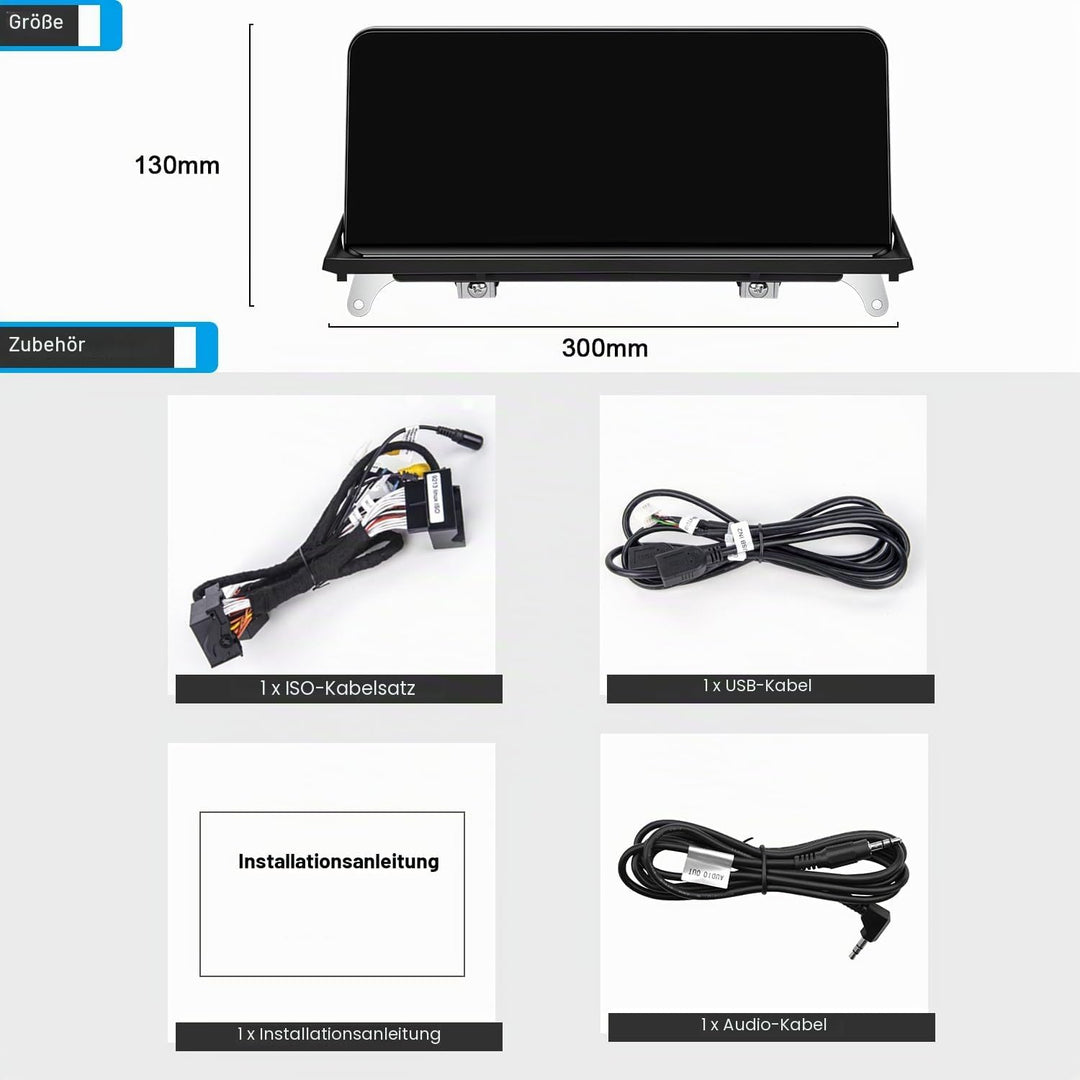 PEMP 10,25" Linux-Bildschirm E70 E71 CIC Wireless CarPlay Nachrüstung Android Auto, 1920 x 720 Displ