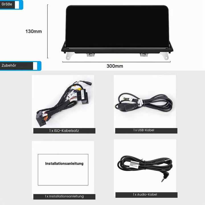 PEMP 10,25" Linux-Bildschirm E70 E71 CIC Wireless CarPlay Nachrüstung Android Auto, 1920 x 720 Displ