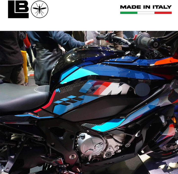 LABELBIKE 3D Motorrad Tankaufkleber kompatibel mit BMW | M 1000 XR 2023-2025, Seitenschutz aus Kunst