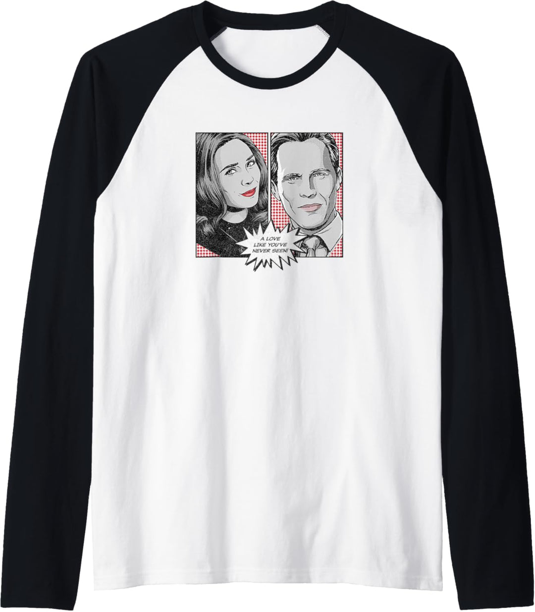 Marvel WandaVision Wanda & Vision Comic Panels Raglan