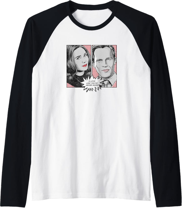 Marvel WandaVision Wanda & Vision Comic Panels Raglan