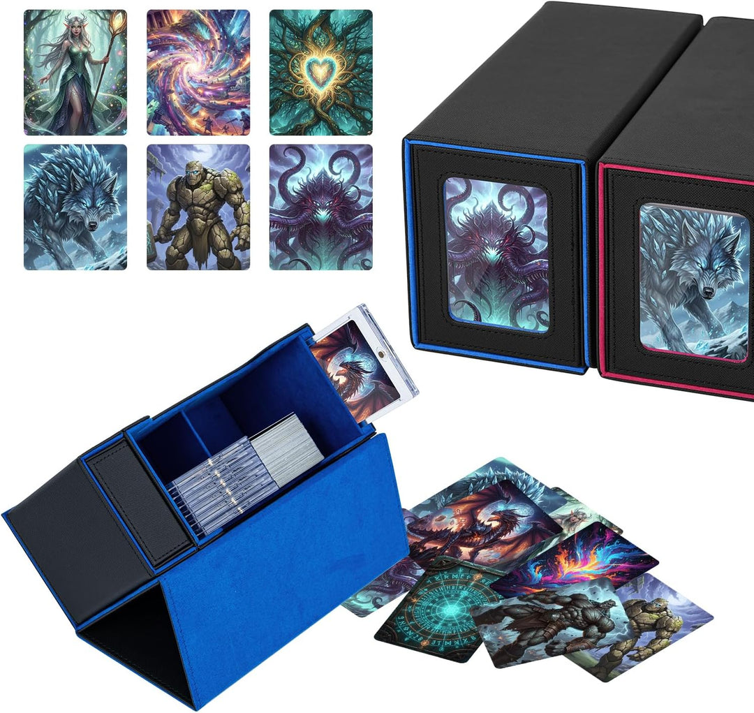 Doppelschicht Card Deck Box für MTG, Commander Displays,passt für 200 Kartens /22pcs 35PT Magnetic C