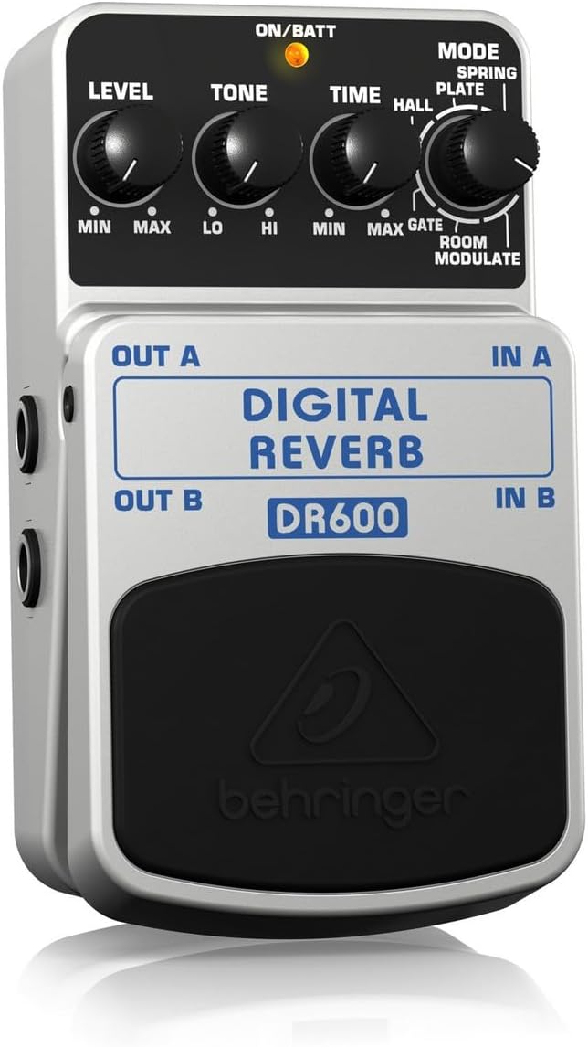 Behrimger DR600 Digitales Stereo-Reverb-Effektpedal DIGITAL REVERB DR600 Guitar Pedal, DIGITAL REVER