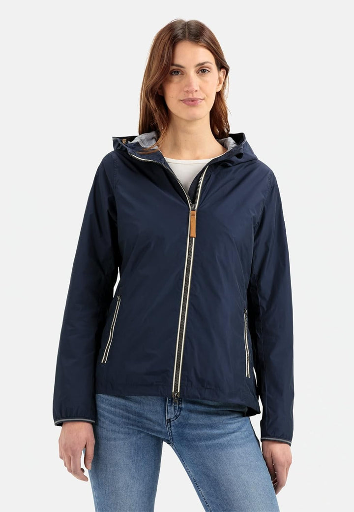 camel active Damen Leichter Windbreaker aus recyceltem Polyester 36 Dunkelblau, 36 Dunkelblau