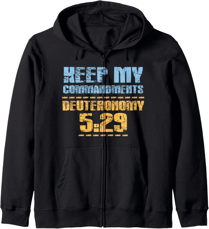 Hebräische Israelit-Kleidung für Männer Keep My Commandment Judah Kapuzenjacke