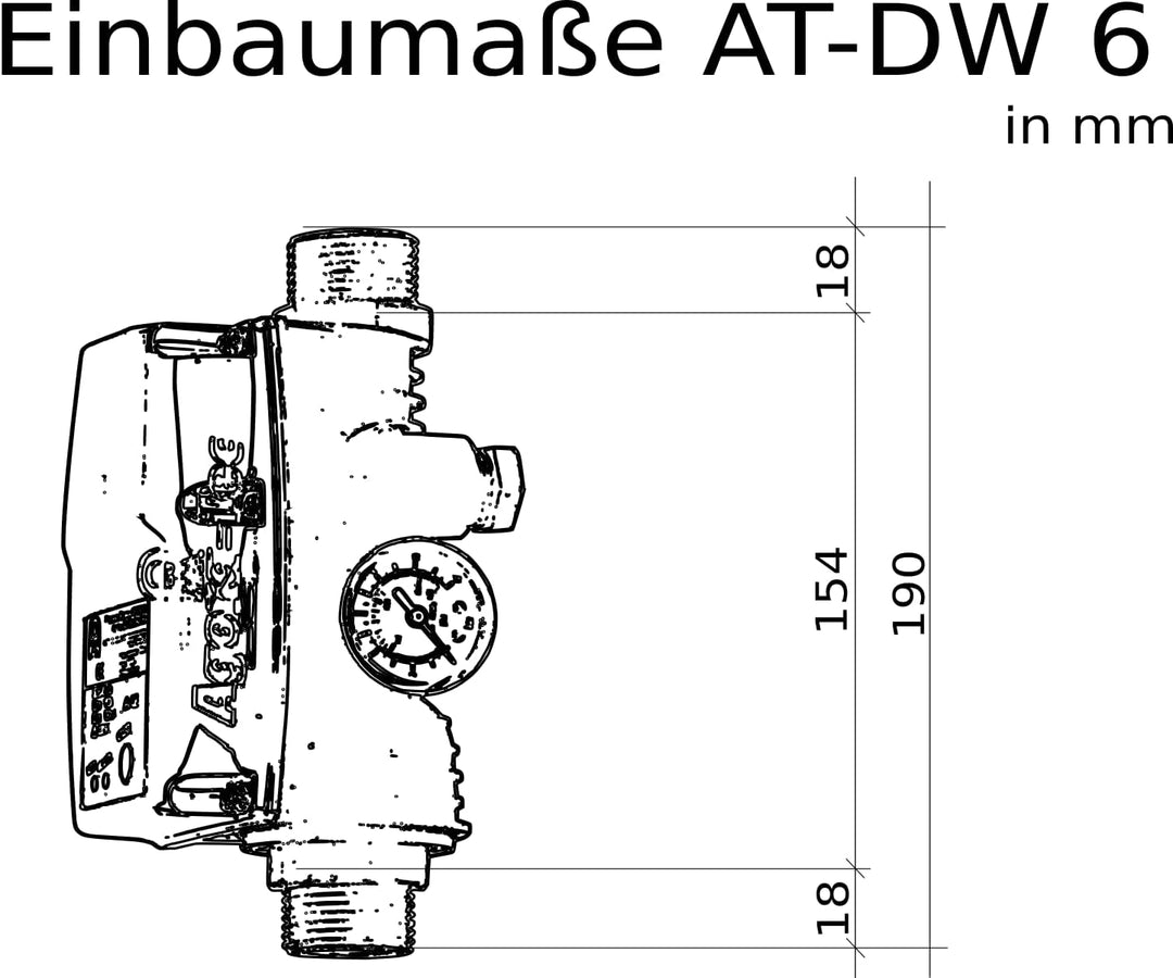 Agora-Tec® Durchflusswächter AT-DWv-6, Pumpen Druckschalter zur Pumpensteuerung für Kreisel-, Tauch-