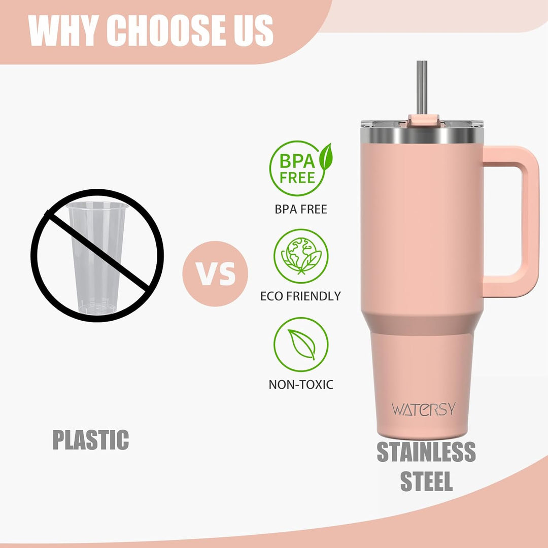 WATERSY 40oz Kaffeebecher to Go Thermobecher Doppelwandiger Edelstahl Vakuum Auslaufsicher Trinkbech