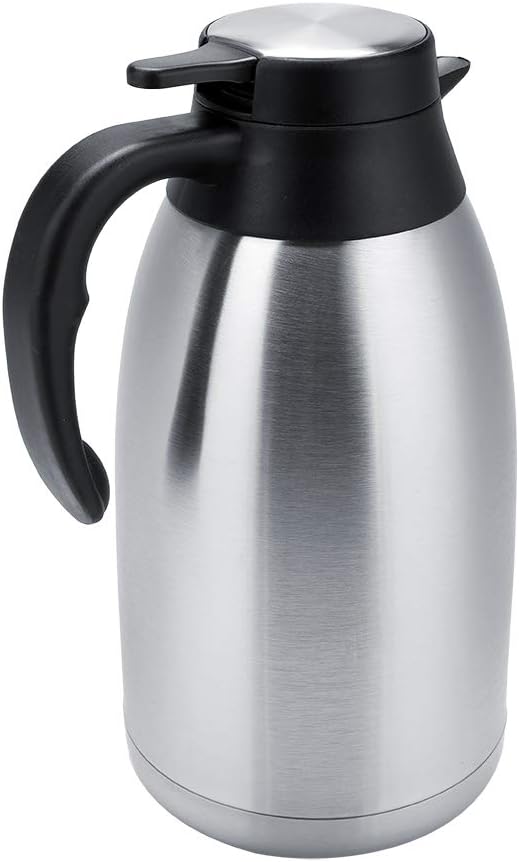 Edelstahl-Wassertopf, vakuumisolierter Wassertopf Edelstahl-Thermoskanne Kaffee-Tee-Wassertopf(2L)
