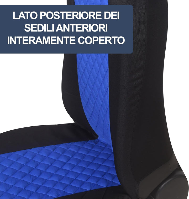 Auto Accessori Lupex A23 Universal Auto Sitzbezug Schonbezüge Vorne Hinten (Komplett-Set zweifarbig,