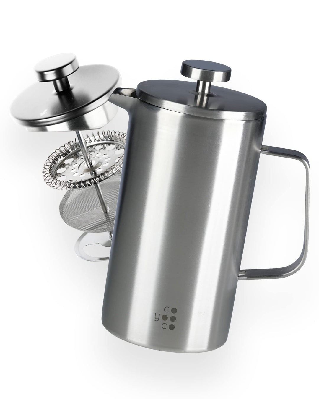 Coyooco ® French Press Edelstahl 800 ml | Für 4 Tassen | In 2 Grössen erhältlich | Leckerer Kaffee f