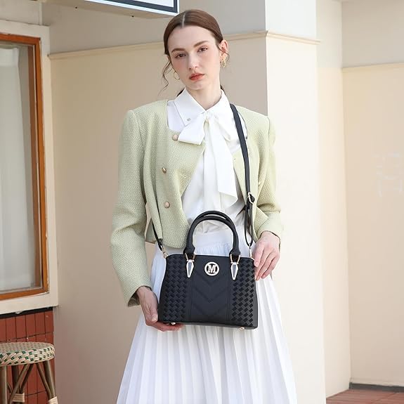 Miss Lulu Handtasche Damen Mittelgross Henkeltasche Elegante Schultertasche Tasche für Damen mit Lyc