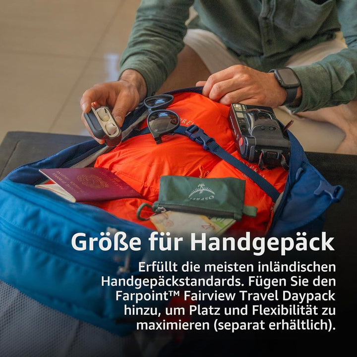 Osprey Herren Farpoint 40 Backpack O/S Tidal Blue, O/S Tidal Blue