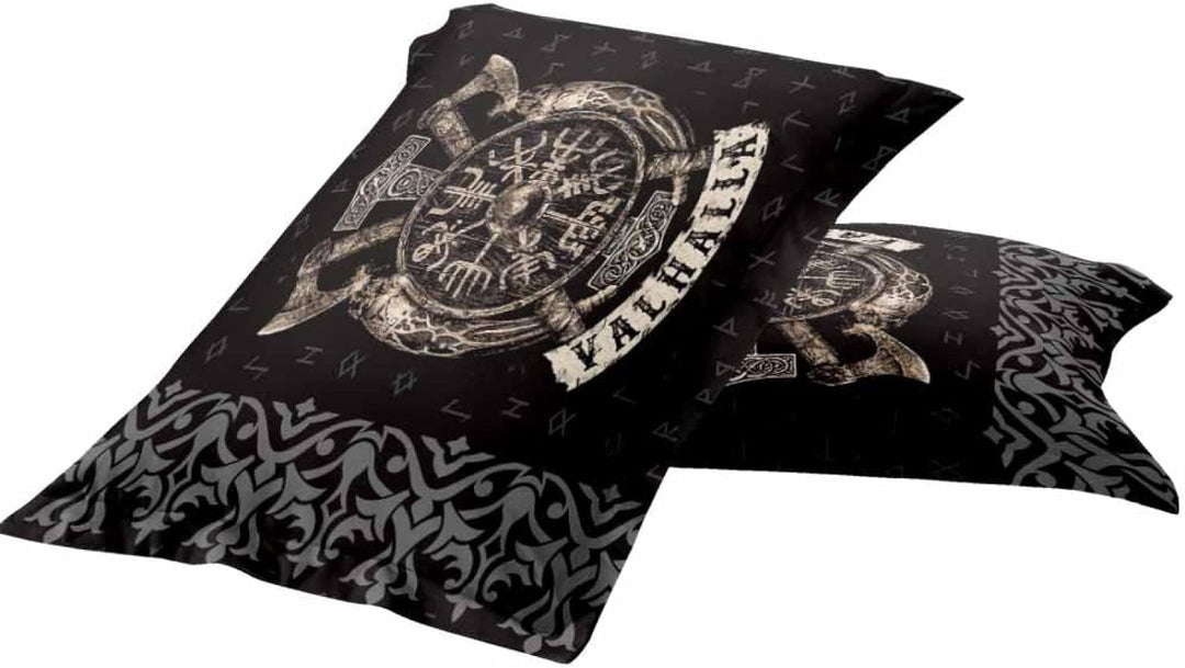 RFFLUX 3D Wikinger Bettwäsche Set 135x200 cm 2teilig mit Reissverschluss Weiche und Angenehme Schlaf