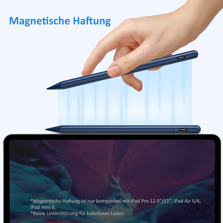 Stift für iPad Apple Pencil USB C, Stylus Pen für iPad 10./9/8/7/6. Gen/iPad Pro 12''/12,9''/11"/iPa
