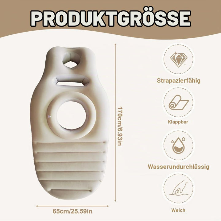 Aufblasbares Schwangerschaftskissen, Yogamatte für Schwangere Mit Loch, Bequeme Beflockte PVC Luftbe