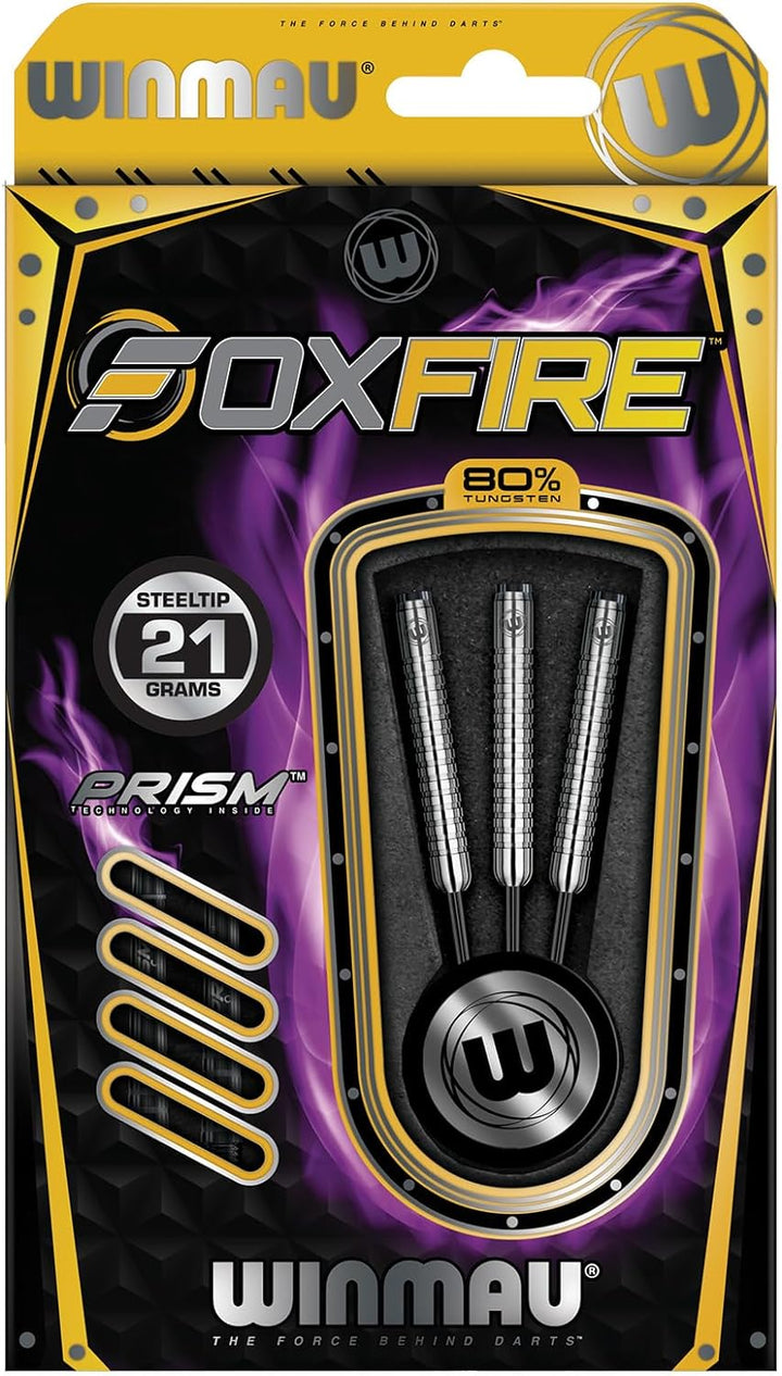 Winmau Foxfire Profi Wolfram Steeltip Dartpfeile Set mit Flights und Schäfte 21g, 21g