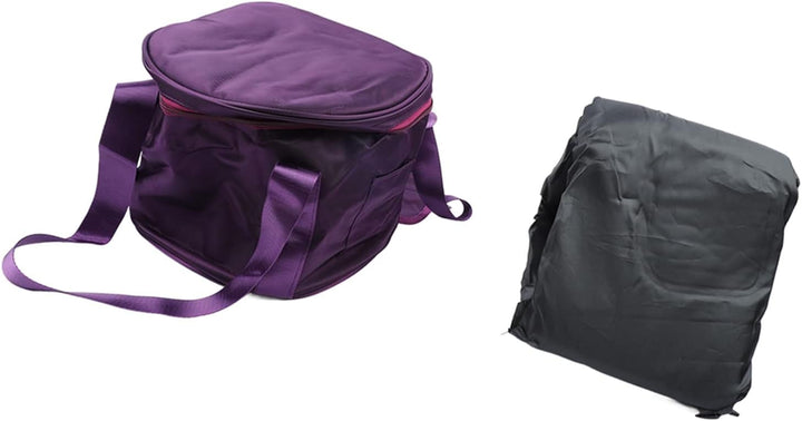SEAFRONT Lila Kristall-Klangschalen-Etui, Verdicktes Design, Musikschalen-Tasche mit Doppelreissvers