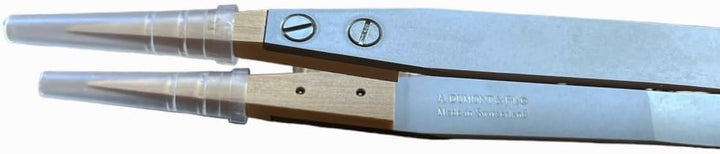BUZZUFY Dumont Dumoxel Pinzette 159 mit Holzspitzen für kratzempfindliche Bauteile 110 mm für Uhrmac