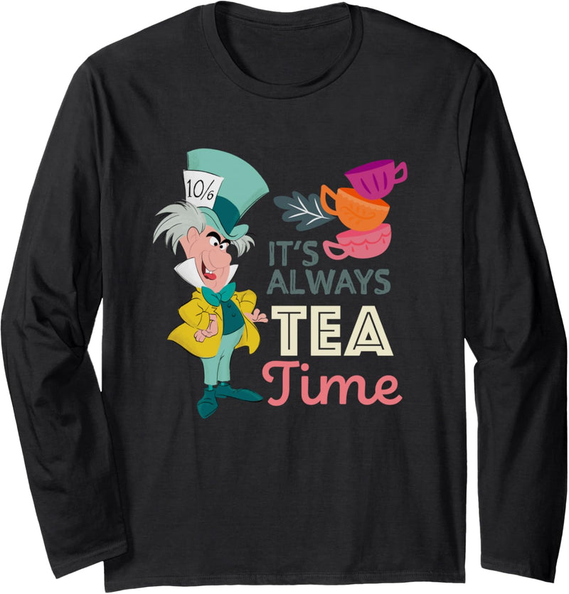 Disney Alice in Wonderland Mad Hatter It’s Always Tea Time Langarmshirt