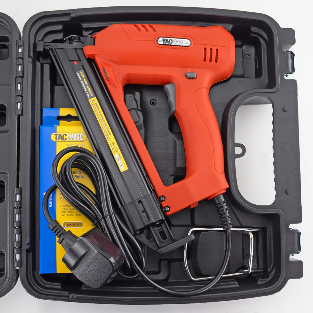 Tacwise 1704 Master Nailer 400ELS Pro, Elektrischer Abgewinkelter Stiftnagler mit 1000 Nägel, Verwen
