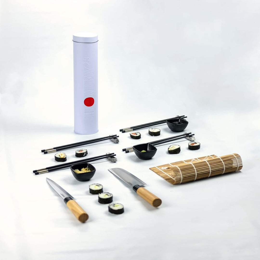 Homey’s Essentials Sushi-Set/Geschenkset NIPPON - 14-teilig – u.A. mit Sashimimesser und Hackmesser