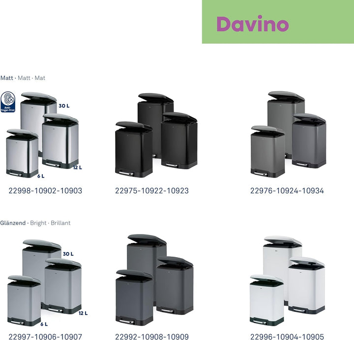 kela 22996 Kosmetikeimer, Edelstahl, Weiss, One Size, Weiss