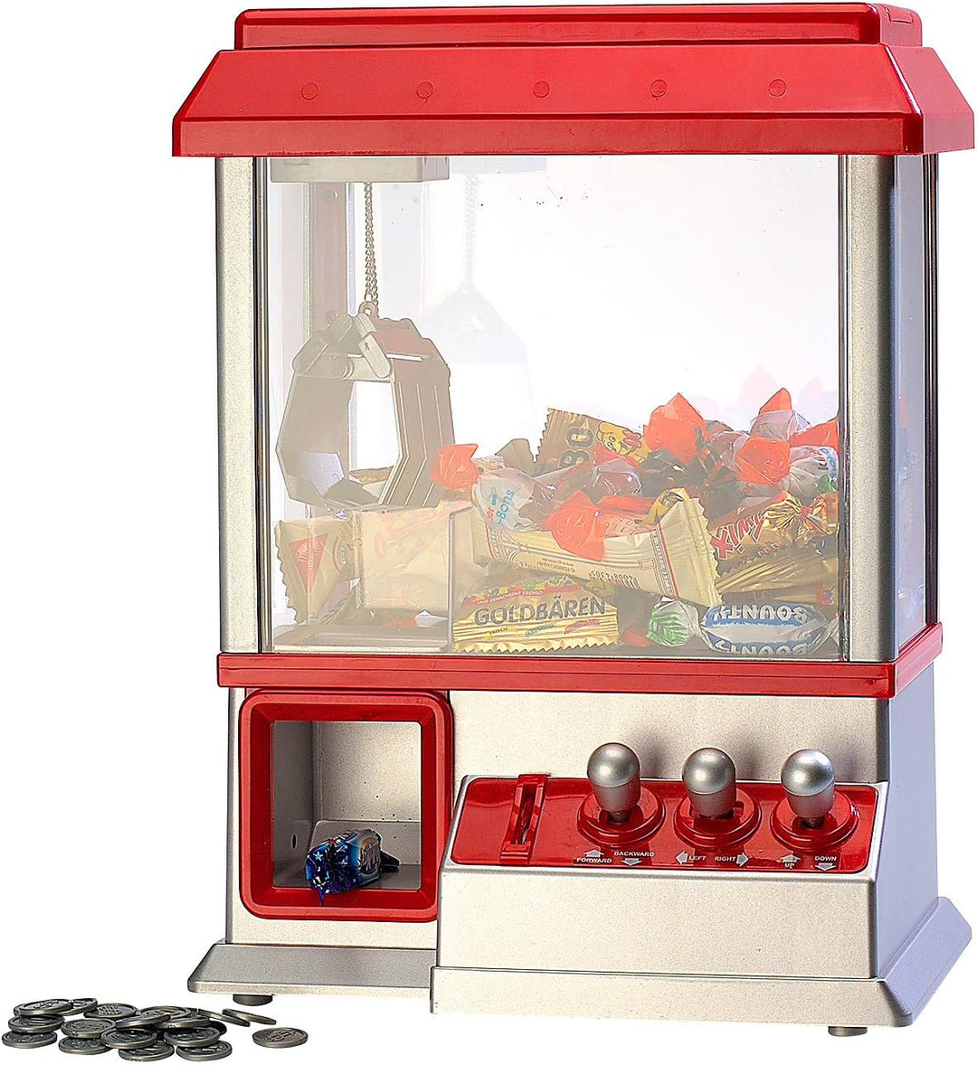 Playtastic Süssigkeiten Automat: Batteriebetriebener Süssigkeitenautomat Candy Grabber (Greifautomat