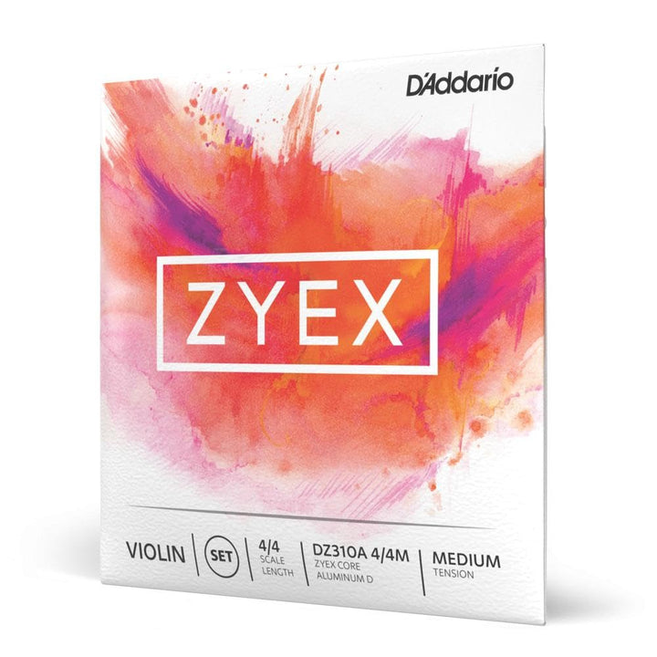 D'Addario DZ310A-4/4M Zyex Violinen Saitensatz synthetische Faser 4/4 Medium Medium Tension Aluminum