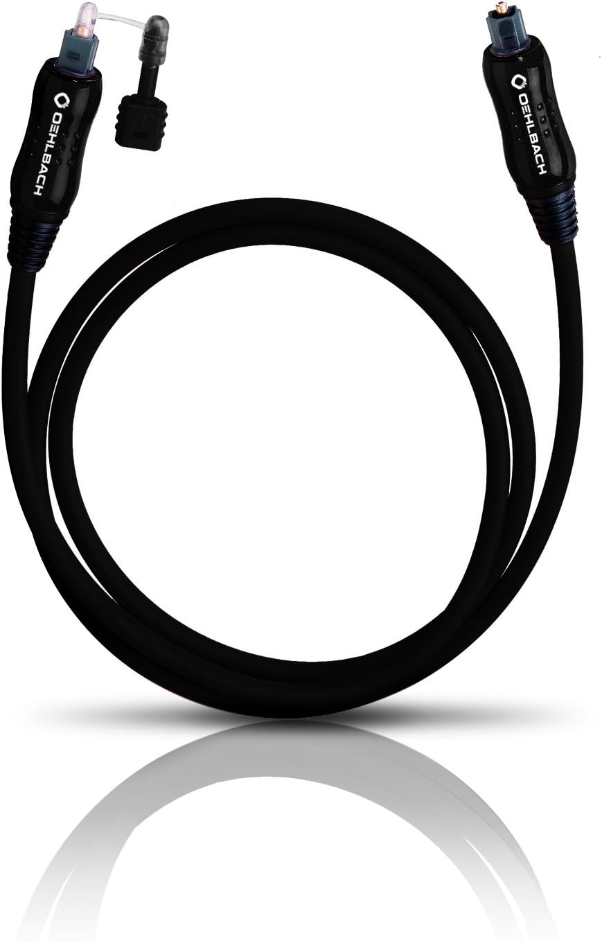 Oehlbach Opto Star Black 300 - Hochwertiges & Flexibles optisches Digitalkabel mit 3,5 mm LWL-Klinke